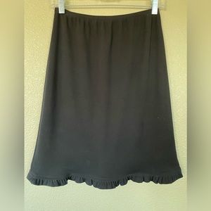 90’s black skirt with ruffled hem